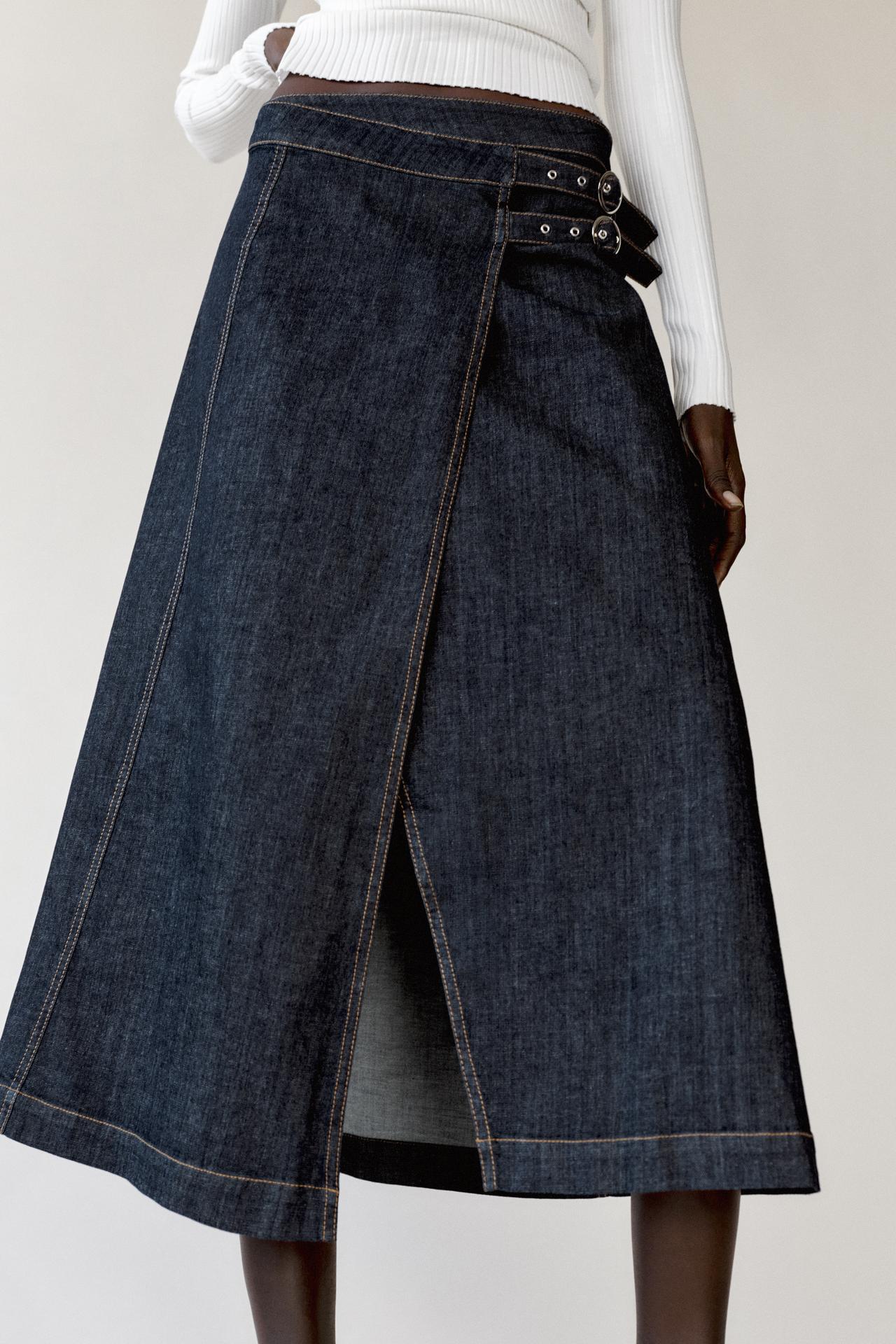 Z1975 Crossover Denim Skirt