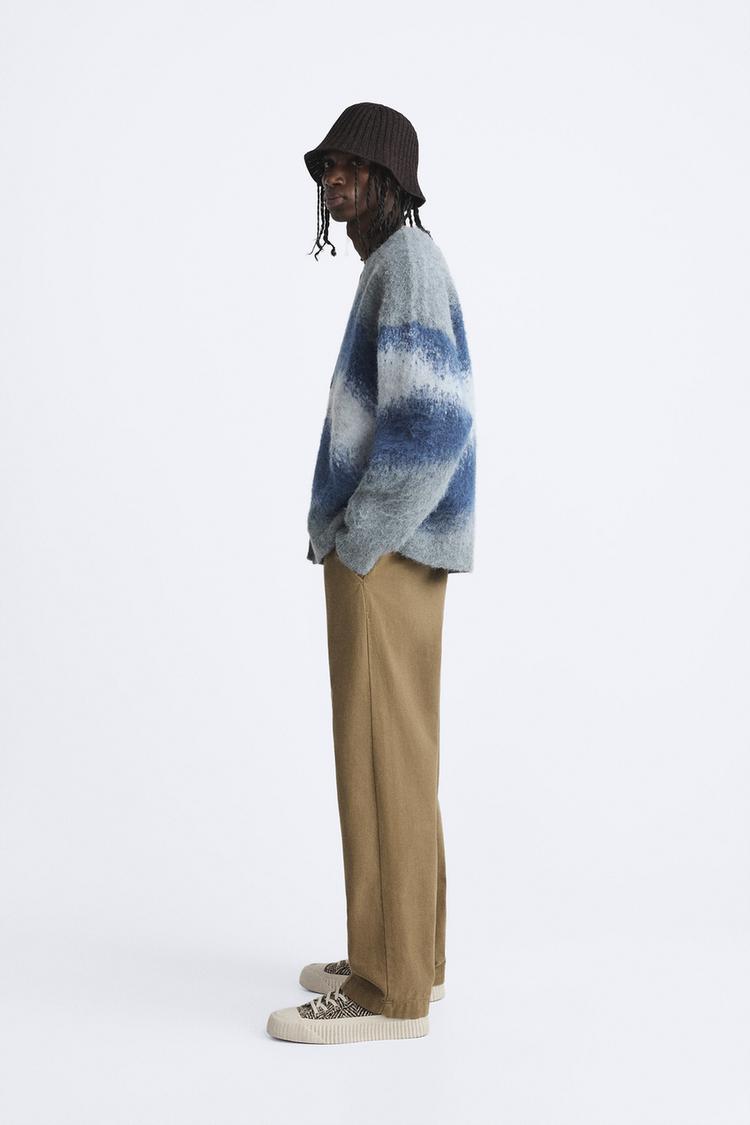 Mohair-Effect Jacquard Cardigan