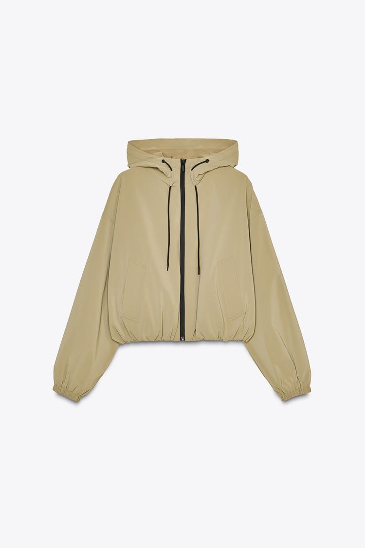 Hooded Rubber-Effect Jacket