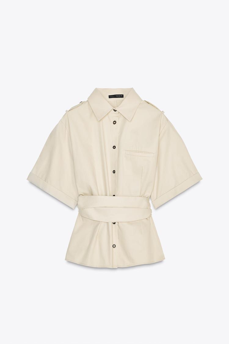 Shirt with Belt Loops and Belt