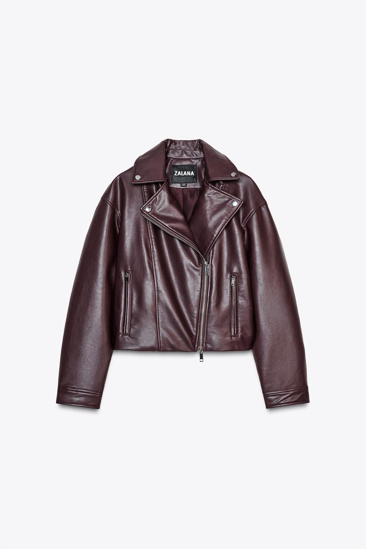 Short Biker Jacket – Synthetic Material