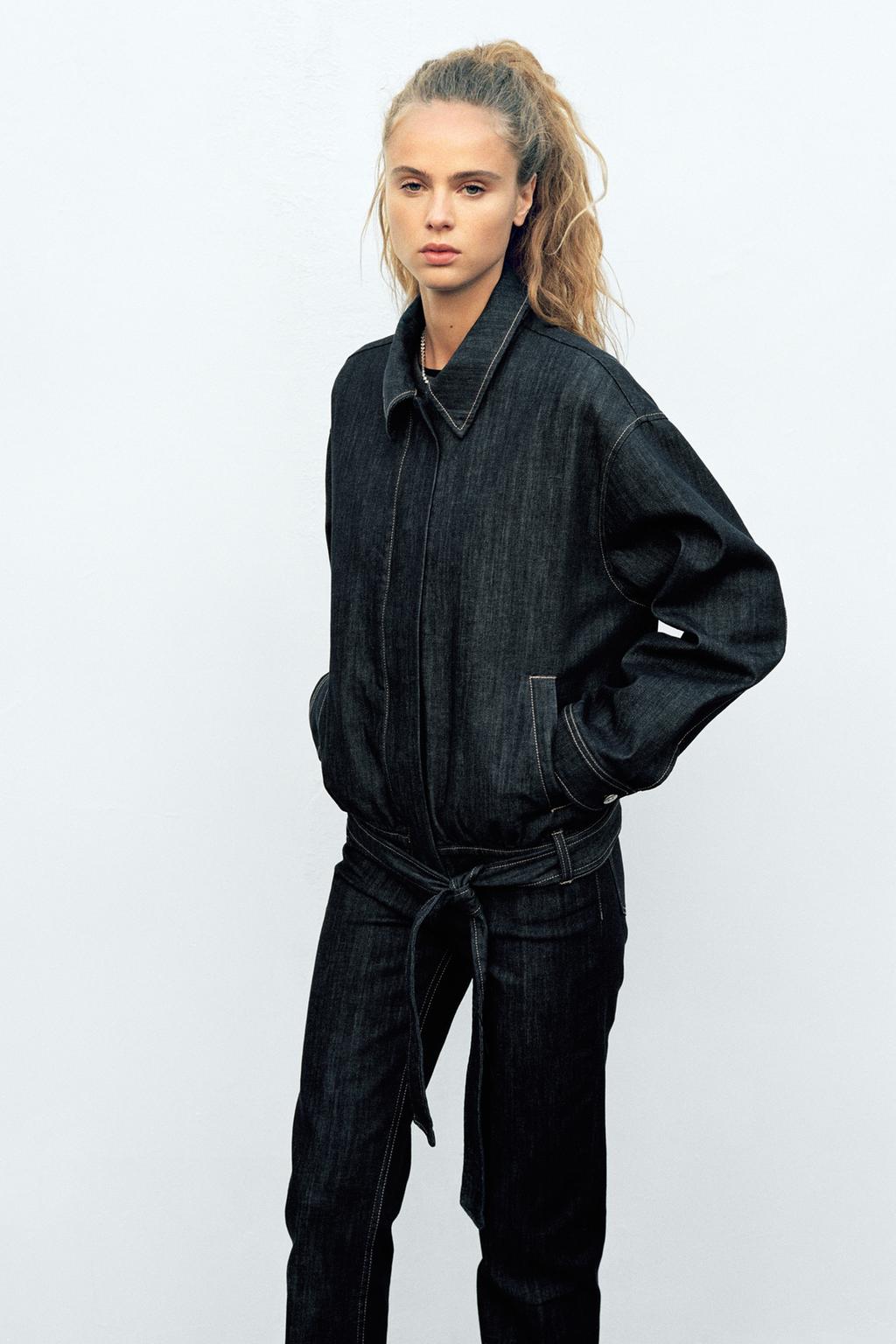 Denim Vest with Belt