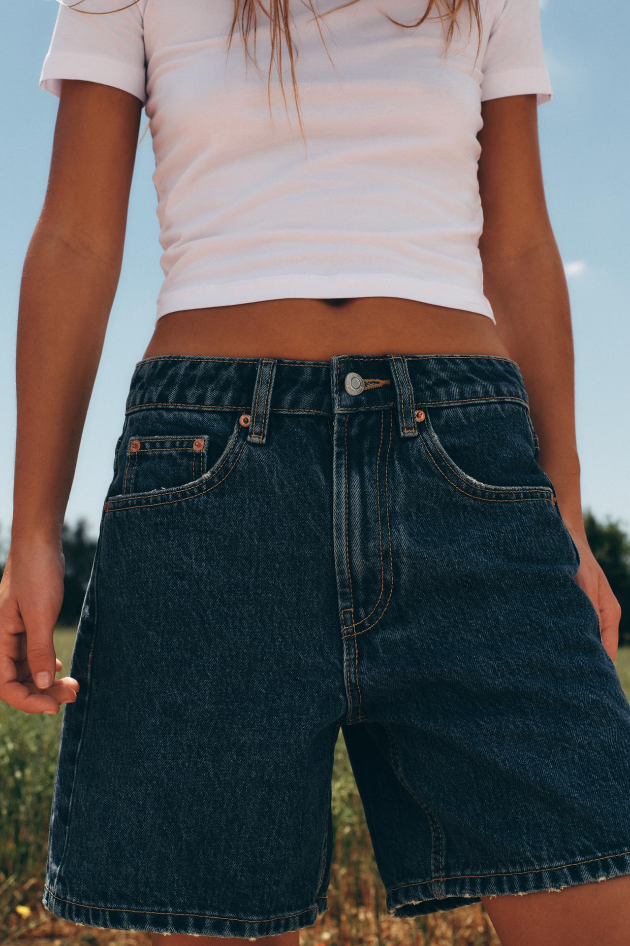 High-Waisted Denim Shorts