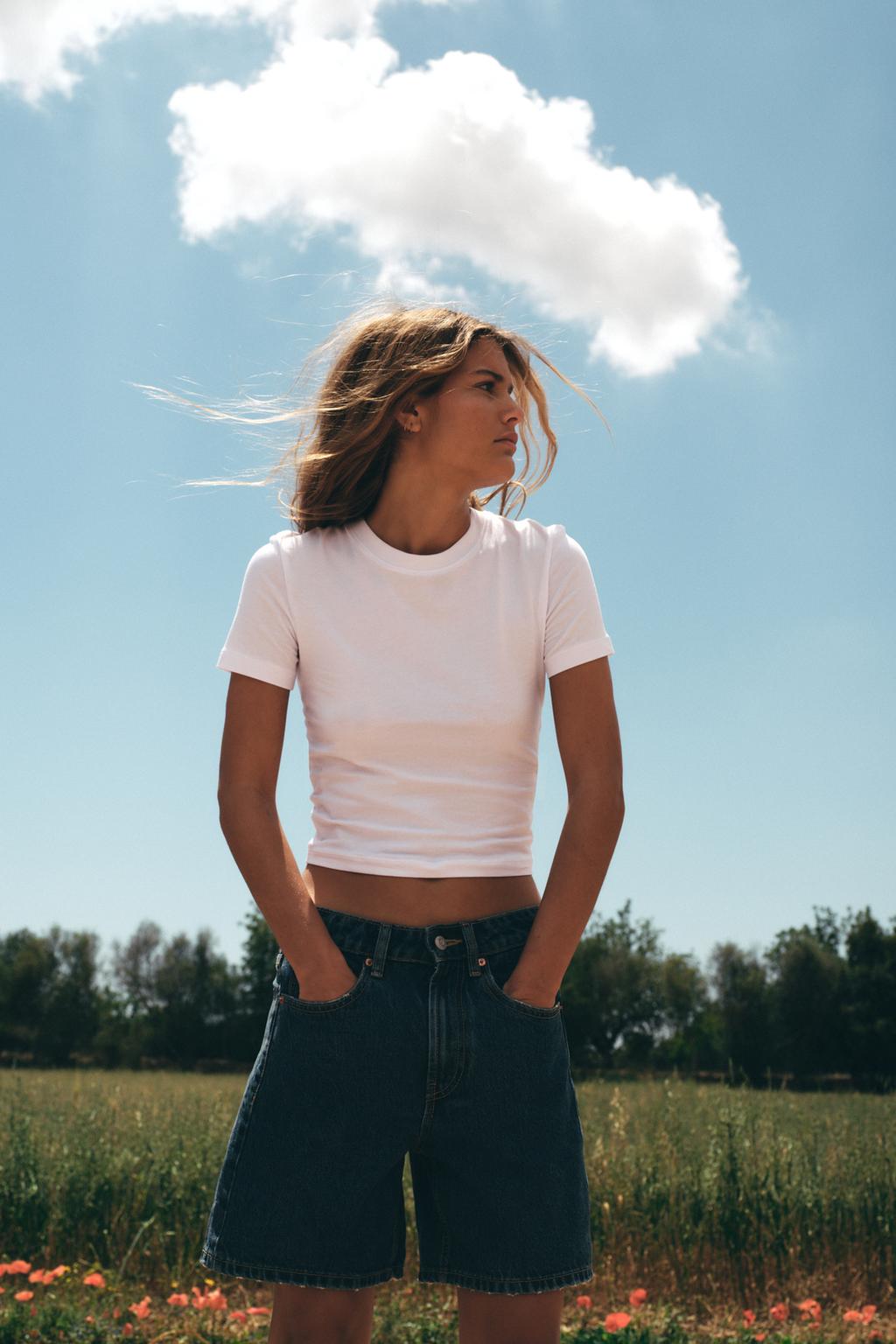 High-Waisted Denim Shorts