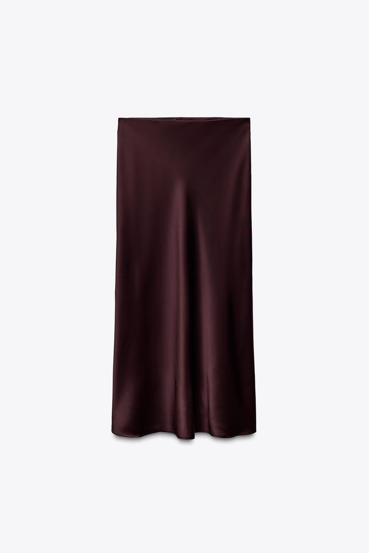 Satin Midi Skirt
