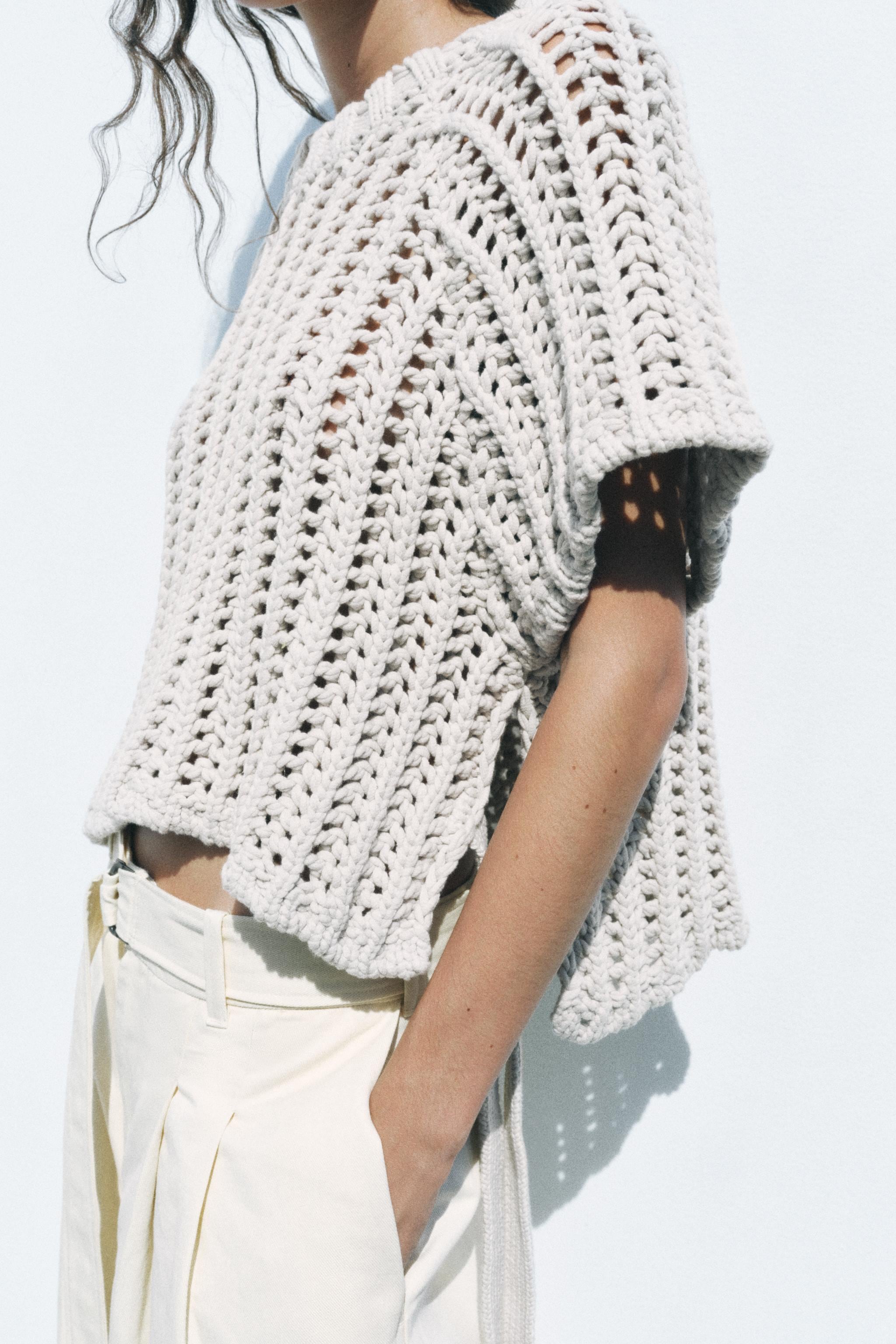 Thick Knit Top with Side Ties