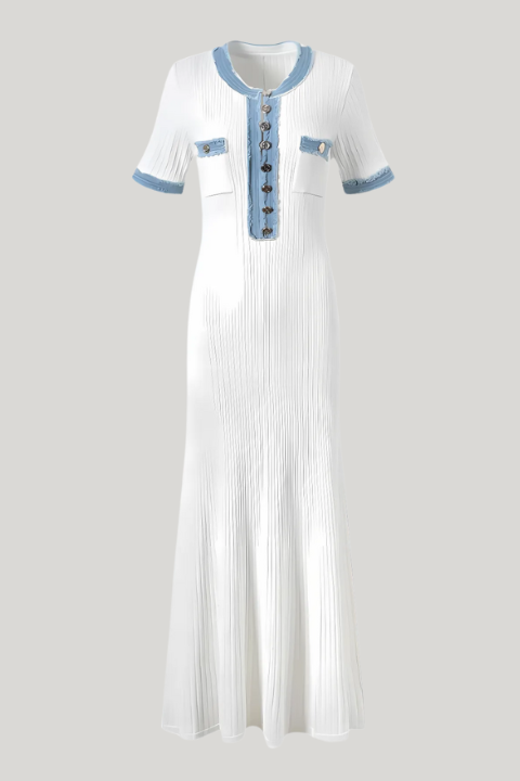 Buttoned Knit Dress – 154878