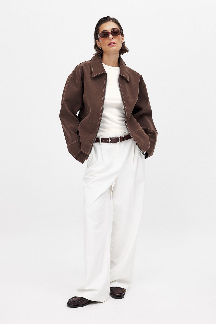 Faux Suede Zip-Up Vest